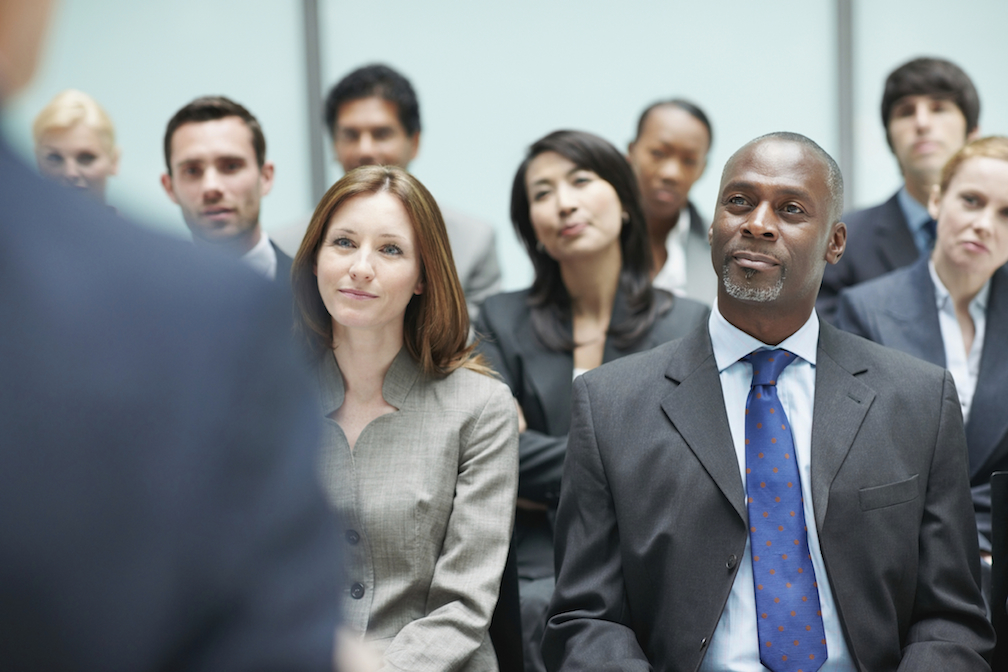 Business group attending conference